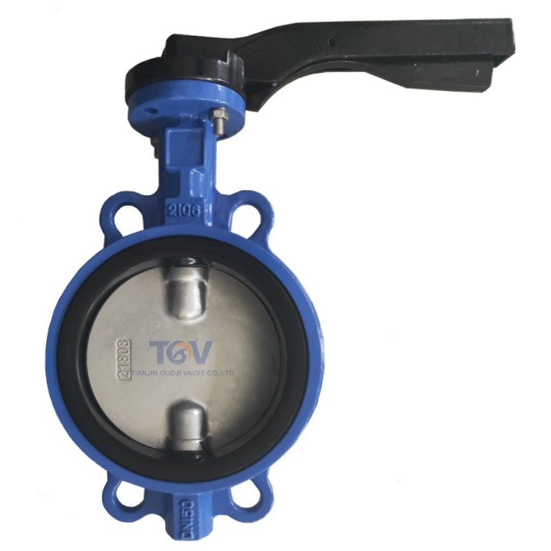 Aluminum Handle Lever Wafer Butterfly Valve (2)